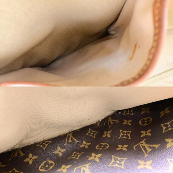 LOUIS VUITTON LV Logo Deauville Hand Bag Monogram Leather Brown - Picture 4 of 16